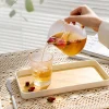 plateau à thé rectangulaire japonais en plastique, plateau de service de fruits pour café, pain, collation, décoration de maison, photographie de table de restaurant de jardin
