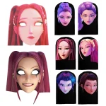Masque facial de chasseur de démons, dessin animé Rumi Zoey Mira, masque de Cosplay, décoration de fête d’anniversaire, accessoires de jeu de rôle, cadeaux de costumes Masque facial de chasseur de démons, dessin animé Rumi Zoey Mira, masque de Cosplay, décoration de fête d’anniversaire, accessoires de jeu de rôle, cadeaux de costumes