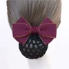 pince à cheveux avec nœud papillon en ruban élégant, style coréen, couvre chef, chignon, accessoires pour cheveux, barrette, couverture en filet pour cheveux, banque