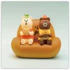 zakka japonais chat nourriture boulangerie café décoration résine artisanat petits ornements croissant beignet dessert cupcake hot dog ours
