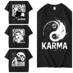 KPOP le 4ème Album KARMA t-shirt CHANGBIN HYUNJIN FELIX mode coréenne coton Hip Hop t-shirt Harajuku hauts Streetwear KPOP le 4ème Album KARMA t-shirt CHANGBIN HYUNJIN FELIX mode coréenne coton Hip Hop t-shirt Harajuku hauts Streetwear