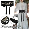Ceinture Kimono traditionnelle japonaise pour femmes, Corset à pampilles, large ceinture Yukata grue, ceintures de taille, accessoires de Costume Ceinture Kimono traditionnelle japonaise pour femmes, Corset à pampilles, large ceinture Yukata grue, ceintures de taille, accessoires de Costume