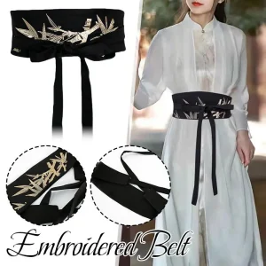 Ceinture Kimono traditionnelle japonaise pour femmes, Corset à pampilles, large ceinture Yukata grue, ceintures de taille, accessoires de Costume Ceinture Kimono traditionnelle japonaise pour femmes, Corset à pampilles, large ceinture Yukata grue, ceintures de taille, accessoires de Costume