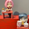 bandai – boîte aveugle originale naruto ramen, mini figurine sasuke sakura, ornement de dessin animé, boîte mystère, jouet, cadeaux surprise