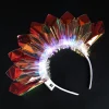 bandeau lumineux led avec 3 modes de flash, film lumineux, couvre chef éclairé pour festival, fêtes, festivals, anniversaire, décor