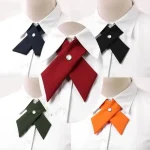 Noeud papillon croisé pour uniforme d’étudiant, pour femmes et filles, uniforme scolaire, nœud papillon réglable, cravate pré-attachée Noeud papillon croisé pour uniforme d’étudiant, pour femmes et filles, uniforme scolaire, nœud papillon réglable, cravate pré-attachée