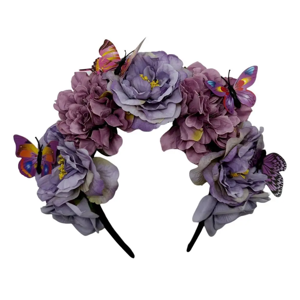 bandeau à fleurs bohème tendance, fausse fleur, coiffure papillon, couronne florale, cerceau pour cheveux, style ethnique bandeau à fleurs bohème tendance, fausse fleur, coiffure papillon, couronne florale, cerceau pour cheveux, style ethnique