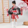 kimono japonais yukata geisha pour enfants, robe de soirée, kimono traditionnel vintage avec obi, nouveauté, costume de cosplay pour filles, peignoir