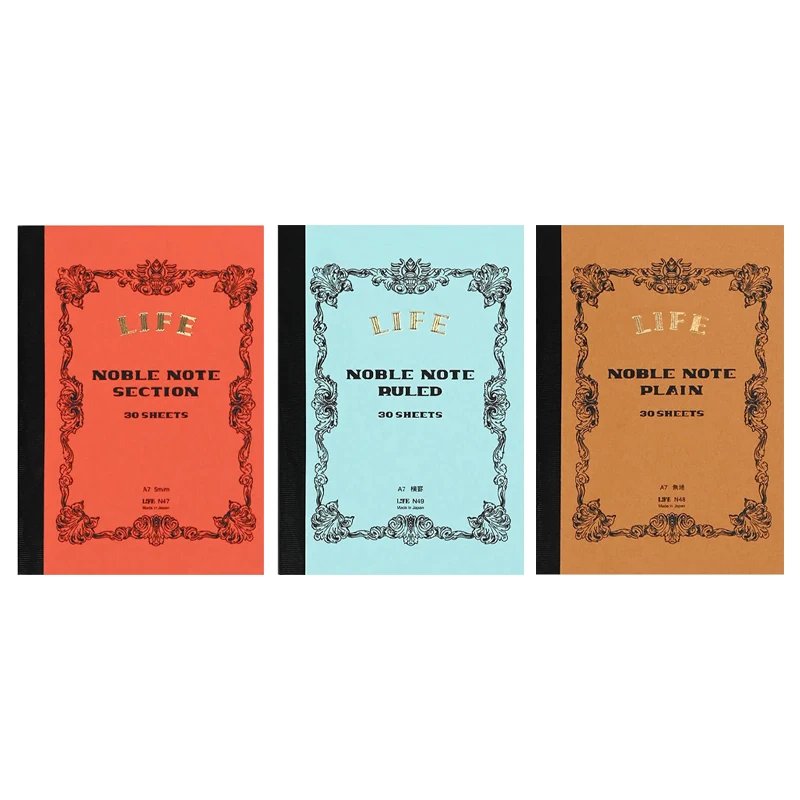 carnet de notes nobles japonais life, cahier de section, grille horizontale, a4, a5, b4, b5, écriture au stylo, fournitures de bureau, 100 feuilles carnet de notes nobles japonais life, cahier de section, grille horizontale, a4, a5, b4, b5, écriture au stylo, fournitures de bureau, 100 feuilles