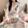 ensemble de vêtements de nuit style kimono pour femmes, short à manches courtes, col moine, confortable pour la maison, en coton comme un tissu imprimé, nouvelle collection été