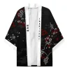 japanese fox print kimono for men women yamazaki haori harajuku summer asian traditional anime costume cardigan cosplay costum