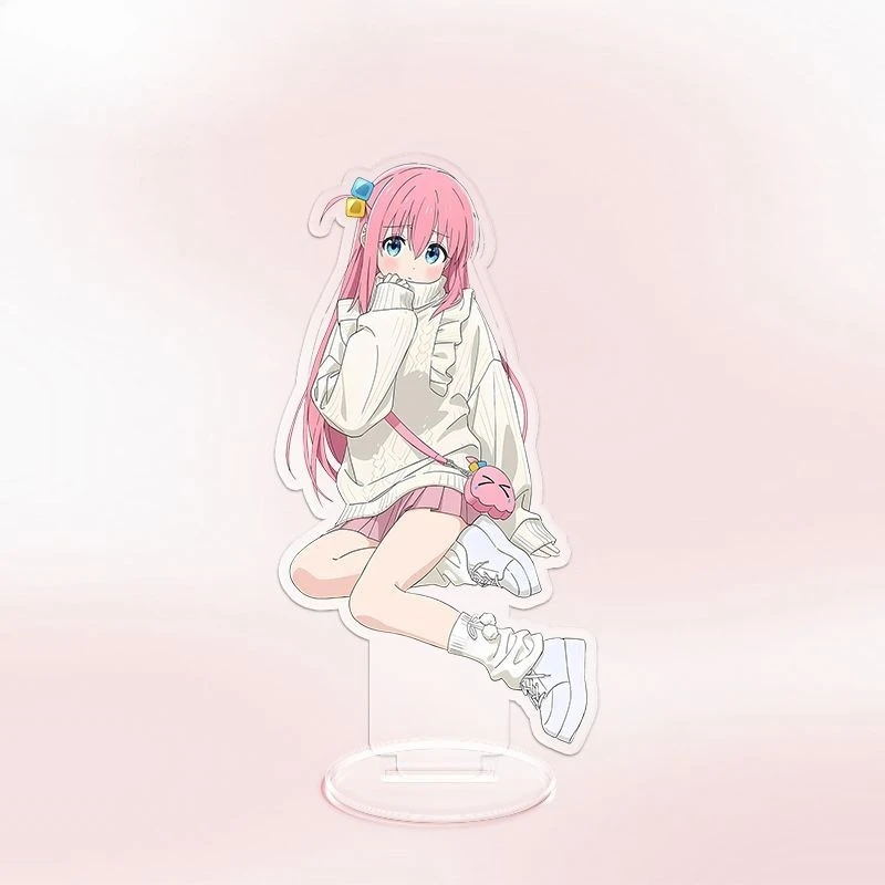bocchi le rocher! support en acrylique pour figurine gotoh hitori ijichi nijika, mode périphérique, personnalité délicate, ornement de bureau bocchi le rocher! support en acrylique pour figurine gotoh hitori ijichi nijika, mode périphérique, personnalité délicate, ornement de bureau