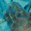 Tissu en mousseline de soie à motif d&rsquo;écailles de poisson pour femmes, tissu imprimé Tencel, robe à coudre