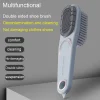 Brosse à chaussures en caoutchouc Double face, poils souples, pour vêtements, chaussures, soins spécialisés, étanche, outil de nettoyage pour enlever la saleté