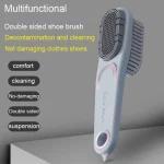 Brosse à chaussures en caoutchouc Double face, poils souples, pour vêtements, chaussures, soins spécialisés, étanche, outil de nettoyage pour enlever la saleté Brosse à chaussures en caoutchouc Double face, poils souples, pour vêtements, chaussures, soins spécialisés, étanche, outil de nettoyage pour enlever la saleté