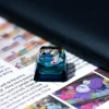 1 pièce fait à la main bonne chance koi carpe personnalisé artisan résine keycaps bricolage gamer mécanique rétro éclairé claviers mx switch clé cap