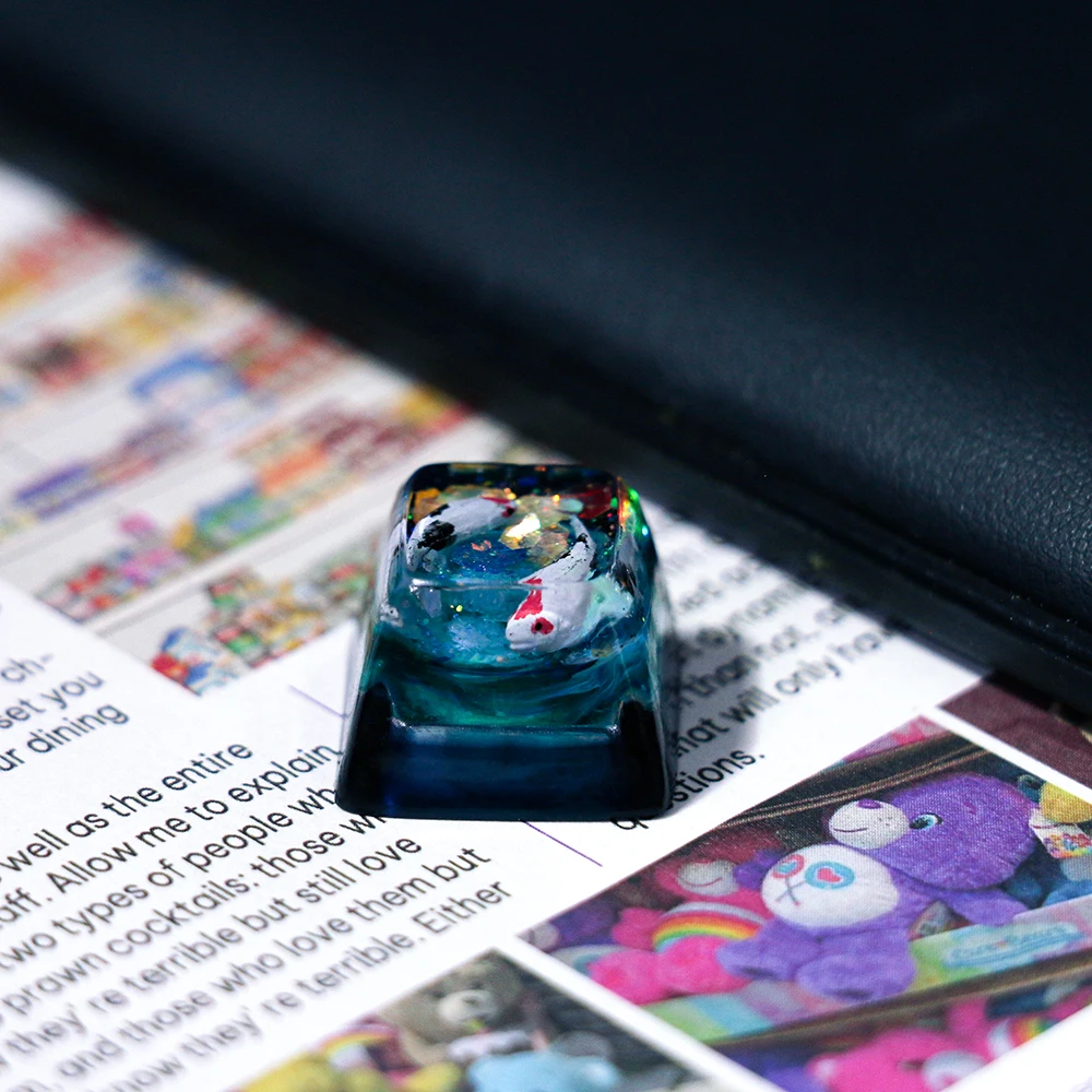 1 pièce fait à la main bonne chance koi carpe personnalisé artisan résine keycaps bricolage gamer mécanique rétro éclairé claviers mx switch clé cap 1 pièce fait à la main bonne chance koi carpe personnalisé artisan résine keycaps bricolage gamer mécanique rétro éclairé claviers mx switch clé cap