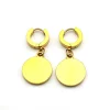 boucles d'oreilles pendantes en acier inoxydable avec breloque pour femme, œil d'horus égyptien des prairies, porte bonheur en or, amulette, bijoux