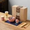 9pcs japanese matcha set with ceramic bowl, bamboo matcha whisk and tea spoon, tea making tools, gifts