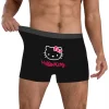 hello kitty boxer mignon pour hommes, sous vêtements ultra doux, culotte fantaisie imprimée