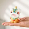 décoration de bureau en forme de lion de style chinois, sculpture miniature en résine mignonne, artisanat moderne, thé, entrée pour animaux de compagnie
