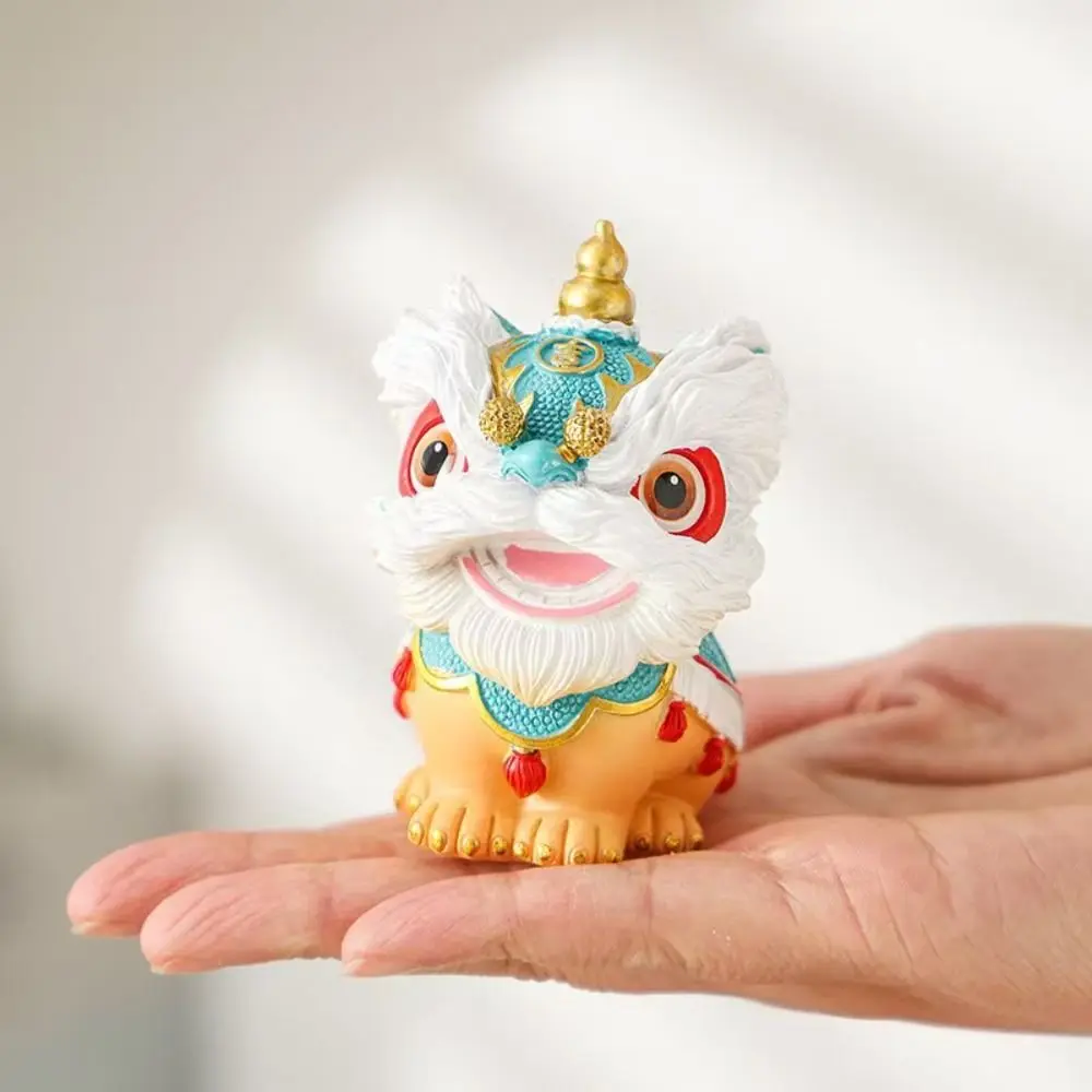 décoration de bureau en forme de lion de style chinois, sculpture miniature en résine mignonne, artisanat moderne, thé, entrée pour animaux de compagnie décoration de bureau en forme de lion de style chinois, sculpture miniature en résine mignonne, artisanat moderne, thé, entrée pour animaux de compagnie