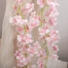 fleurs artificielles sakura suspendues, fausse guirlande florale, pour maison, jardin, arc de mariage, fête, fleur de cerisier, arrangement de décoration murale