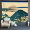 tapisserie japonaise décorative pour la maison, art du mont fuji du japon imprimé, grand mur de vagues oke agawa