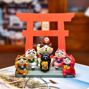 Ornements de bureau chat porte-bonheur mignon, décoration porte-bonheur, artisanat créatif en résine, modèle Miniature, décor de bureau, petit cadeau pour amis Ornements de bureau chat porte-bonheur mignon, décoration porte-bonheur, artisanat créatif en résine, modèle Miniature, décor de bureau, petit cadeau pour amis