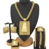grand pendentif africain de haute qualité, ensemble de bijoux plaqués or, italien et brésilien, dubaï, fhk12864, nouvelle collection 2023