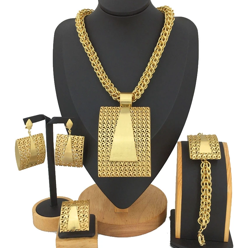 grand pendentif africain de haute qualité, ensemble de bijoux plaqués or, italien et brésilien, dubaï, fhk12864, nouvelle collection 2023 grand pendentif africain de haute qualité, ensemble de bijoux plaqués or, italien et brésilien, dubaï, fhk12864, nouvelle collection 2023