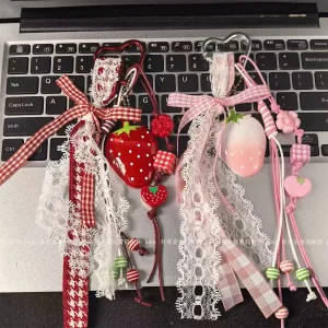 Japonais nouveau Ins Style fraise sac suspendu chaîne pendentif petit frais pendentif mode personnalité été sac pendentif porte-clés Japonais nouveau Ins Style fraise sac suspendu chaîne pendentif petit frais pendentif mode personnalité été sac pendentif porte-clés