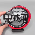 Anime Kimetsu No Yaiba 3D Logo titre modèle poupée plaque signalétique pour démon Slayer PVC Figure affichage accessoire Cosplay exposition support jouet Anime Kimetsu No Yaiba 3D Logo titre modèle poupée plaque signalétique pour démon Slayer PVC Figure affichage accessoire Cosplay exposition support jouet