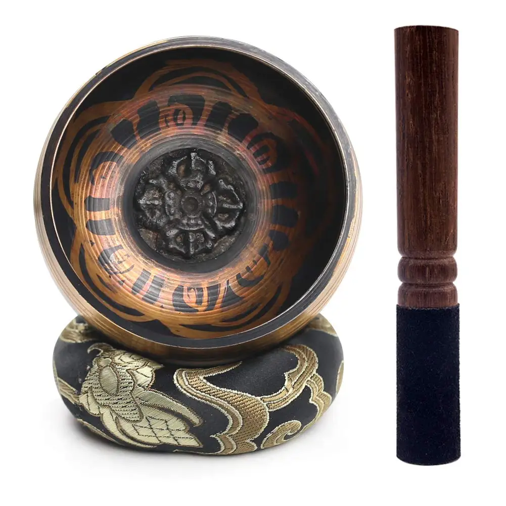 Ensemble de bols chantants tibétains, cadeau unique, comparateur pour la méditation, le yoga, la relaxation, la prière de guérison des chakras et l’esprit Ensemble de bols chantants tibétains, cadeau unique, comparateur pour la méditation, le yoga, la relaxation, la prière de guérison des chakras et l’esprit