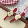 pince à cheveux pomme de dessin animé, barrettes douces et fraîches pour filles, clip à frange à bord antidérapant, accessoires pour cheveux polyvalents, contrôle flyaway