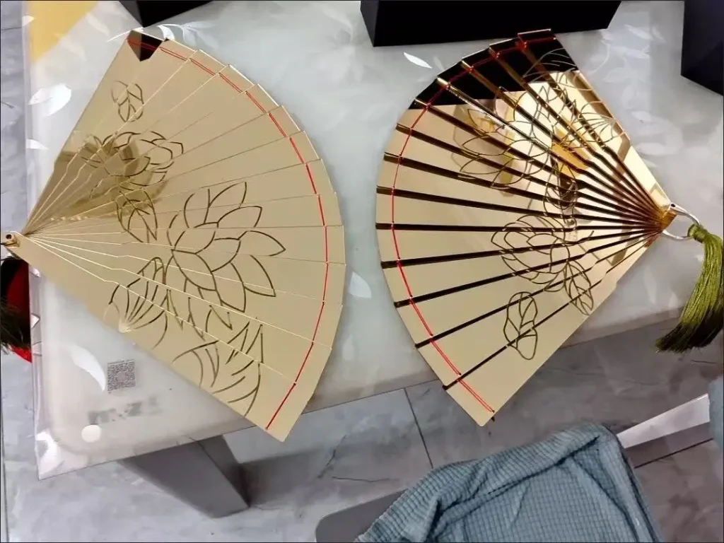 Éventail pliant chinois Demon Slayer Douma, Cosplay, motif japonais, artisanat d&rsquo;art, cadeau, décoration de la maison, ornements, éventail à main de danse