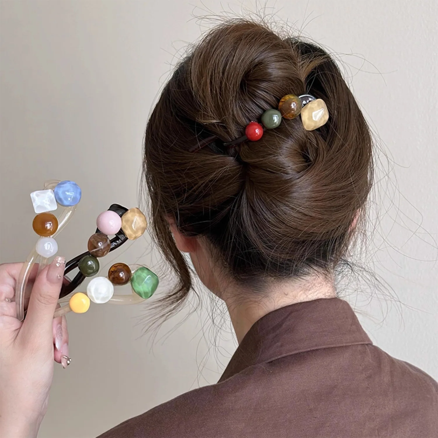 Épingles à cheveux vintage en forme de s pour femmes, boule en peluche, rose séchée, queue de cheval torsadée, barrettes à clip requin, accessoires pour cheveux Épingles à cheveux vintage en forme de s pour femmes, boule en peluche, rose séchée, queue de cheval torsadée, barrettes à clip requin, accessoires pour cheveux