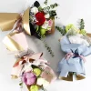 papier d'emballage de fleurs dorées double face, bouquet de fleuriste de style coréen, papier imperméable, emballage cadeau, décorations diy pour mariage et anniversaire