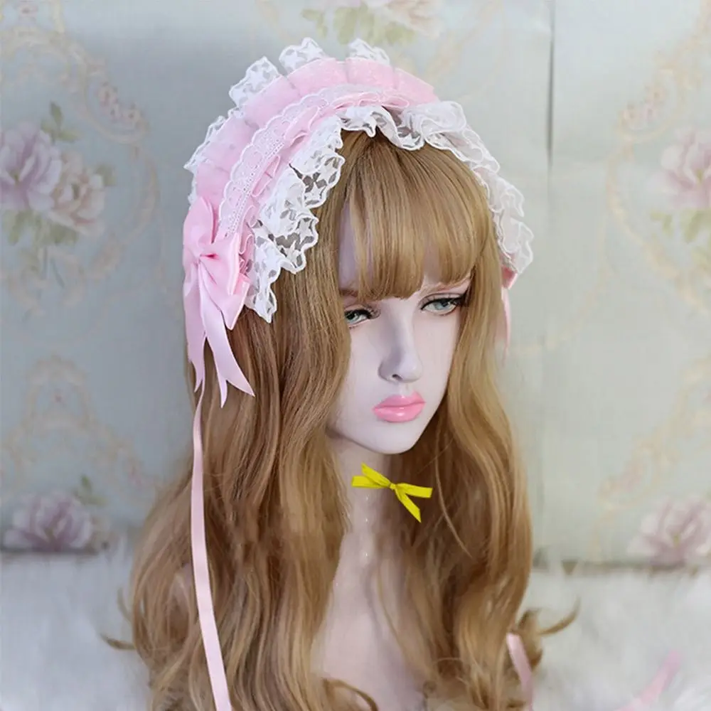 bande de sauna à volants lolita de style japonais, bandeau avec nministériels d en dentelle brodée d'Étoile douce, avec Épingles à cheveux, coiffure de cosplay de demoiselle d'honneur bande de sauna à volants lolita de style japonais, bandeau avec nministériels d en dentelle brodée d'Étoile douce, avec Épingles à cheveux, coiffure de cosplay de demoiselle d'honneur