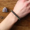 bracelets élastiques en pierre de sang de dragon naturel pour femmes et hommes, breloque en perles de jaspe de dinosaure, bijoux de guérison, yoga, méditation, cadeau