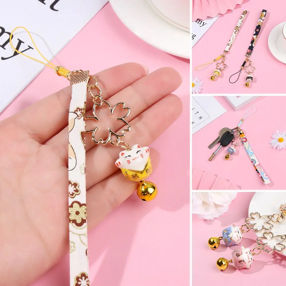 cloche de chat porte bonheur japonaise sakura, ulde confrontation pour téléphone portable, ulde poignet porte clés mignon, lanière anti perte, pendentif sangle de téléphone cloche de chat porte bonheur japonaise sakura, ulde confrontation pour téléphone portable, ulde poignet porte clés mignon, lanière anti perte, pendentif sangle de téléphone
