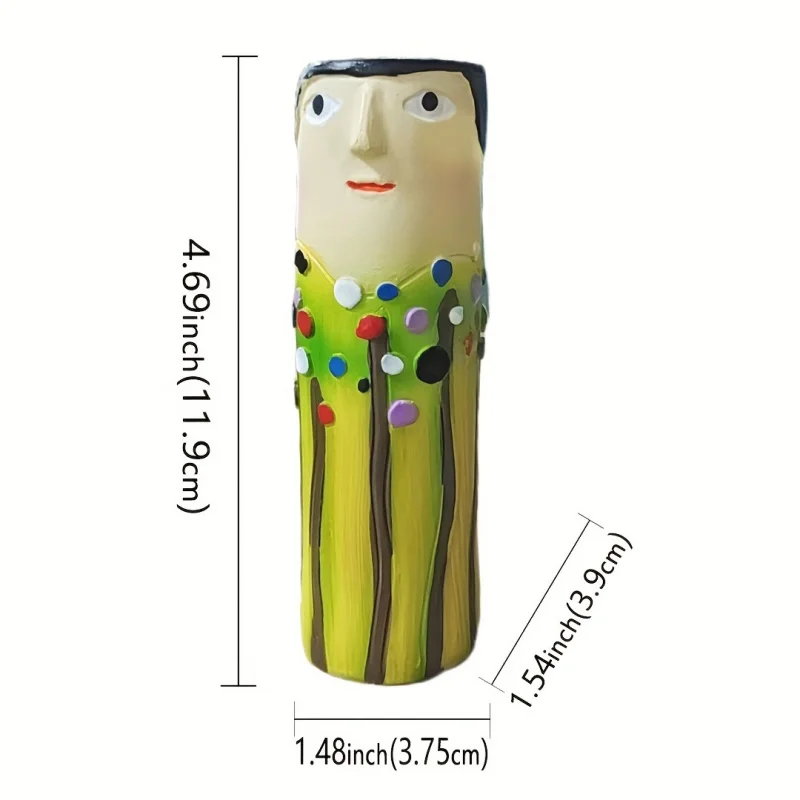 vase artistique en résine avec visage bohème fabriqué à la main ornement d'accent de décoration pour la maison vase artistique en résine avec visage bohème fabriqué à la main ornement d'accent de décoration pour la maison