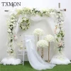 Fleur en soie pour mariage, série blanche, haute qualité, fond de bricolage, décoration murale, accessoires de photographie, maison et hôtel Fleur en soie pour mariage, série blanche, haute qualité, fond de bricolage, décoration murale, accessoires de photographie, maison et hôtel