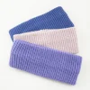 bandeau large tricoté de couleur unie pour femmes, bandeau de sport à rayures verticales, couvre tête coréen ins, chauffe oreilles en laine d'hiver