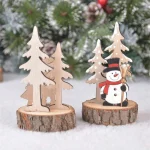 Décorations de Noël, ornements en bois, mini décoration de bureau pour arbre de Noël, parfaite pour la table à manger