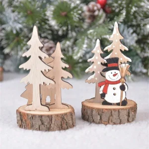 Décorations de Noël, ornements en bois, mini décoration de bureau pour arbre de Noël, parfaite pour la table à manger Décorations de Noël, ornements en bois, mini décoration de bureau pour arbre de Noël, parfaite pour la table à manger