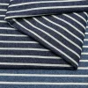 tissu denim rayé, bandes teintées en fil bleu pour couture, chemise et pantalon au demi mètre, printemps et automne
