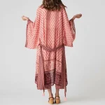 AYUALIN-Kimono à Imprimé Floral Rose pour Femme, Robe Longue, Cardigan en Coton Rayonne, Blouse de Plage Boho et Chemise d’Été, 2024 AYUALIN-Kimono à Imprimé Floral Rose pour Femme, Robe Longue, Cardigan en Coton Rayonne, Blouse de Plage Boho et Chemise d’Été, 2024
