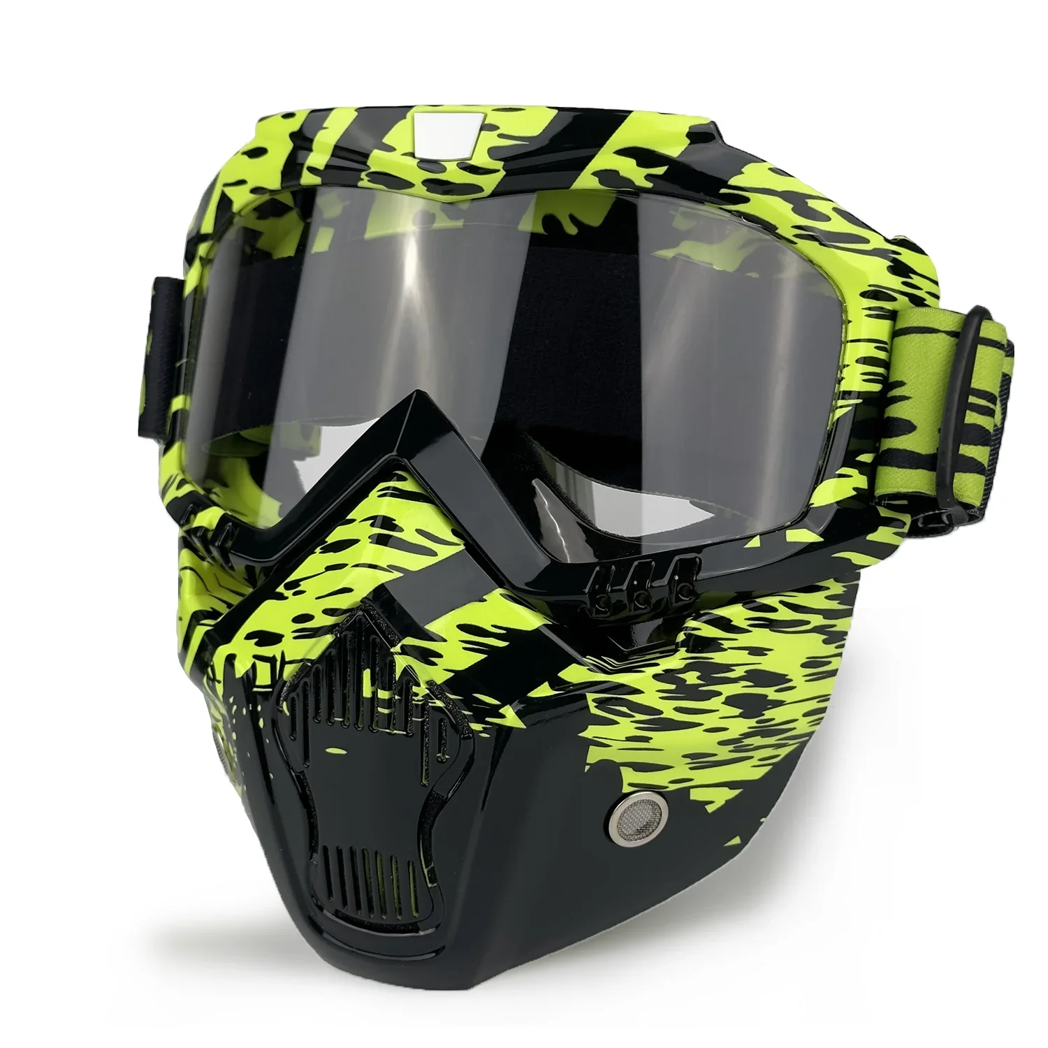 masque facial de moto, vélo, masque facial coupe vent et résistant au sable, masque de protection complet, lunettes colorées, tactique masque facial de moto, vélo, masque facial coupe vent et résistant au sable, masque de protection complet, lunettes colorées, tactique