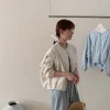 style coréen couleur unie femmes manteau ample haute rue printemps bomber veste manteau femmes mode vêtements